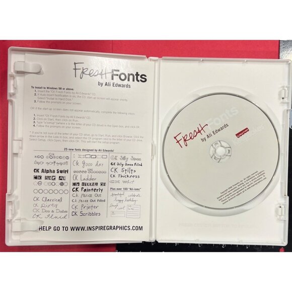 2006 Creating Keepsakes Scrapbook Magazine CD ROM Fresh Fonts by Ali Edwards - Picture 2 of 2